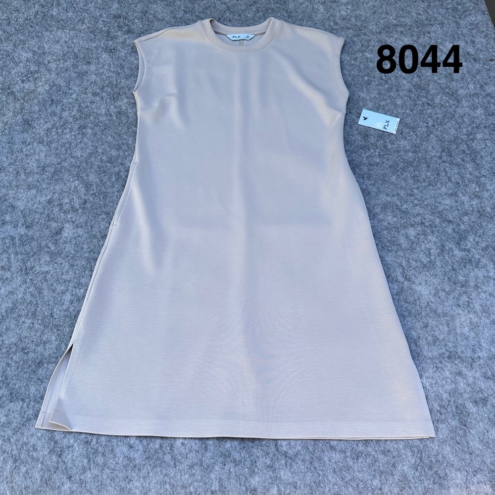 FLX Urban Commuter Mineral Cream Sleeveless Shift Dress w/ Pockets Size XS NEW